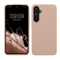 kwmobile Hülle kompatibel mit Samsung Galaxy A55 5G Hülle - Silikon Handy Case - Handyhülle weiche Oberfläche - kabelloses Laden - Altrosa matt Altrosa matt  