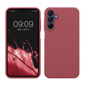 kwmobile Hülle kompatibel mit Samsung Galaxy A15 5G Hülle - Silikon Handy Case - Handyhülle weiche Oberfläche - kabelloses Laden - Dark Rose Dark Rose  