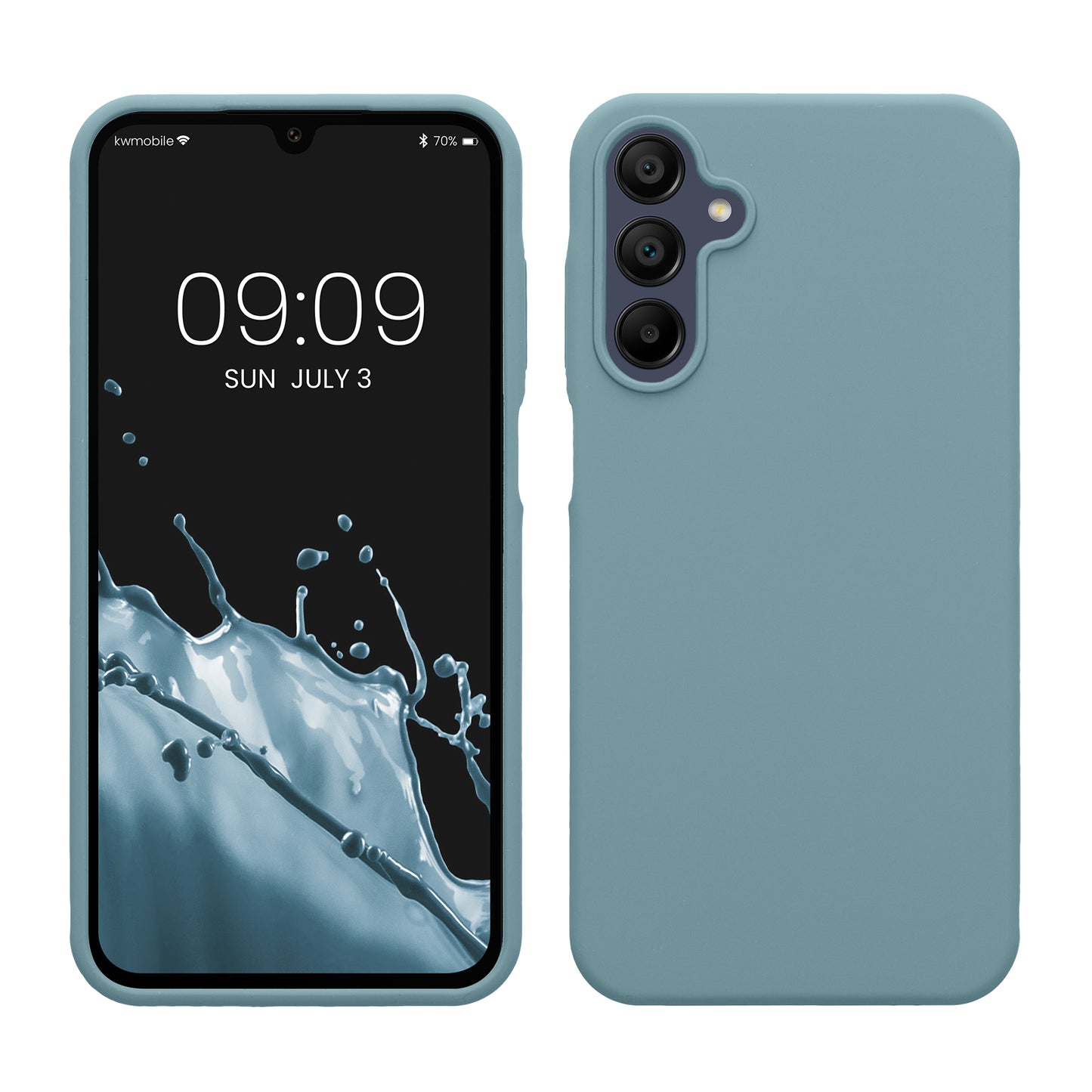 kwmobile Hülle kompatibel mit Samsung Galaxy A15 5G Hülle - Silikon Handy Case - Handyhülle weiche Oberfläche - kabelloses Laden - Antique Stone Antique Stone  