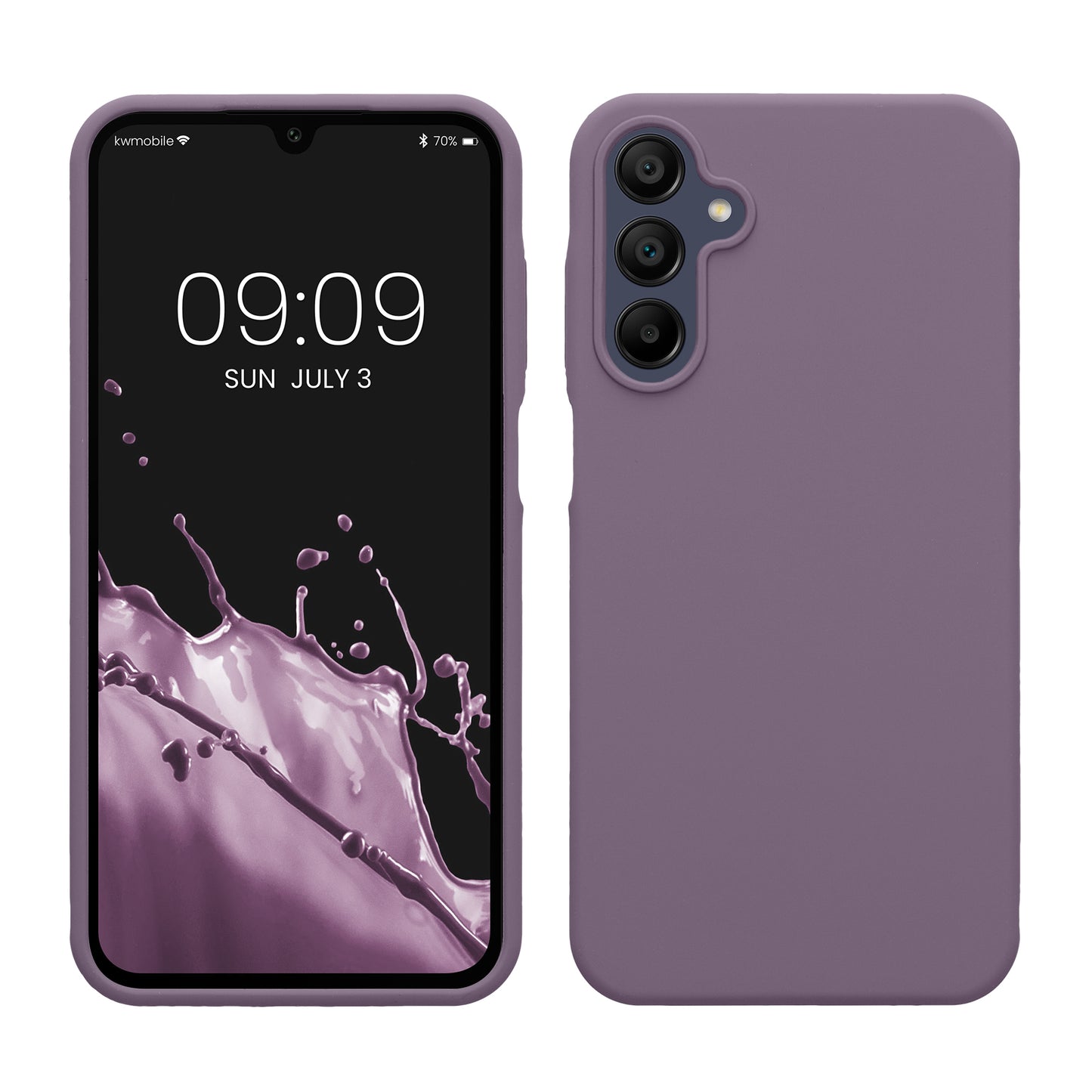 kwmobile Hülle kompatibel mit Samsung Galaxy A15 5G Hülle - Silikon Handy Case - Handyhülle weiche Oberfläche - kabelloses Laden - Helle Iris Helle Iris  