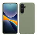 kwmobile Hülle kompatibel mit Samsung Galaxy A55 5G Hülle - weiches TPU Silikon Case - Cover geeignet für kabelloses Laden - Graugrün Graugrün  