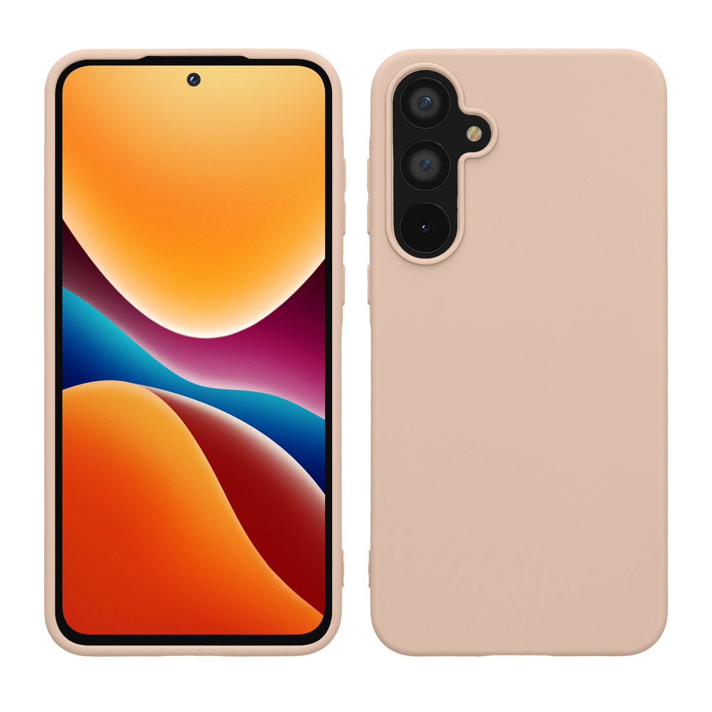 kwmobile Hülle kompatibel mit Samsung Galaxy A55 5G Hülle - weiches TPU Silikon Case - Cover geeignet für kabelloses Laden - Coconut Swirl Coconut Swirl  