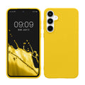 kwmobile Hülle kompatibel mit Samsung Galaxy A55 5G Hülle - weiches TPU Silikon Case - Cover geeignet für kabelloses Laden - Strahlend Gelb Strahlend Gelb  
