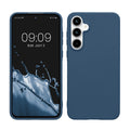 kwmobile Hülle kompatibel mit Samsung Galaxy A55 5G Hülle - weiches TPU Silikon Case - Cover geeignet für kabelloses Laden - Marineblau Marineblau  