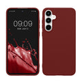 kwmobile Hülle kompatibel mit Samsung Galaxy A55 5G Hülle - weiches TPU Silikon Case - Cover geeignet für kabelloses Laden - Tawny Red Tawny Red  