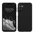 kwmobile Hülle kompatibel mit Samsung Galaxy A15 5G Hülle - weiches TPU Silikon Case - Cover geeignet für kabelloses Laden - Schwarz Schwarz  