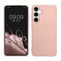 kwmobile Case kompatibel mit Samsung Galaxy A55 5G Hülle - Schutzhülle aus Silikon metallisch schimmernd - Handyhülle Metallic Rosegold Metallic Rosegold  