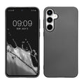 kwmobile Case kompatibel mit Samsung Galaxy A55 5G Hülle - Schutzhülle aus Silikon metallisch schimmernd - Handyhülle Metallic Grau Metallic Grau  