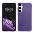 kwmobile Case kompatibel mit Samsung Galaxy A55 5G Hülle - Schutzhülle aus Silikon metallisch schimmernd - Handyhülle Metallic Blauviolett Metallic Blauviolett  