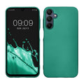 kwmobile Case kompatibel mit Samsung Galaxy A15 5G Hülle - Schutzhülle aus Silikon metallisch schimmernd - Handyhülle Metallic Dunkelgrün Metallic Dunkelgrün  