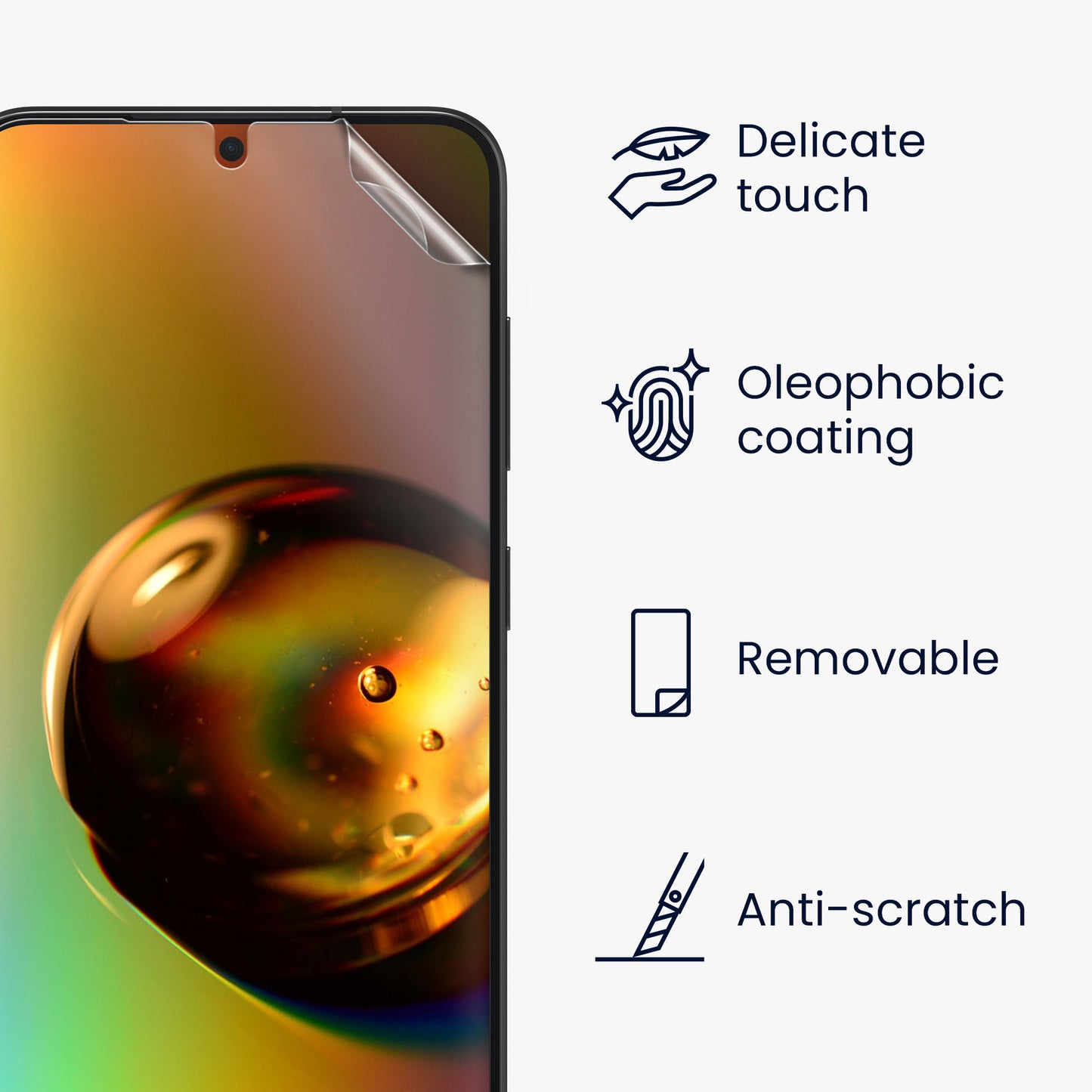 kwmobile Screen Protector compatible with Samsung Galaxy S24 Film Set
