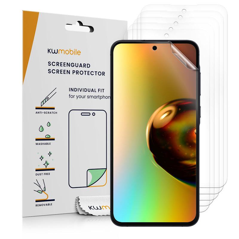 kwmobile 6x Displayschutzfolie kompatibel mit Samsung Galaxy A55 5G Folie - klare Schutzfolien Set in transparent Transparent  