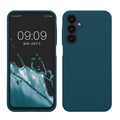 kwmobile Hülle kompatibel mit Samsung Galaxy A25 Hülle - Silikon Handy Case - Handyhülle weiche Oberfläche - kabelloses Laden - Petrol matt Petrol matt  