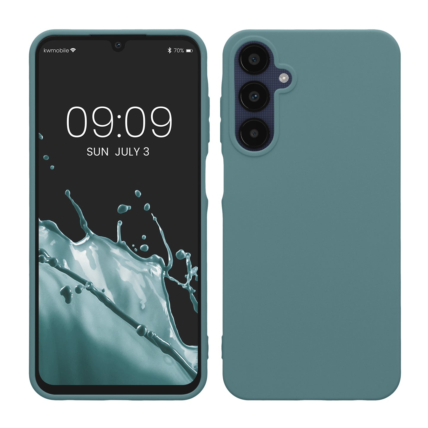 kwmobile Hülle kompatibel mit Samsung Galaxy A25 Hülle - weiches TPU Silikon Case - Cover geeignet für kabelloses Laden - Arctic Night Arctic Night  