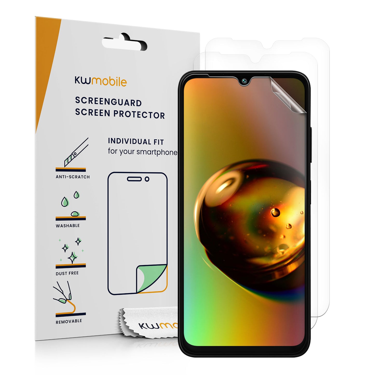 kwmobile 3x Displayschutzfolie kompatibel mit Samsung Galaxy A05s Folie - klare Schutzfolien Set in transparent Transparent  
