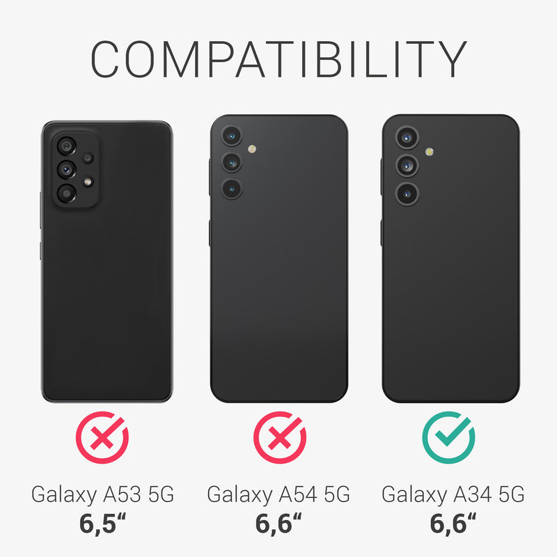 3x Matte Screen Protector compatible with Samsung Galaxy A34 5G