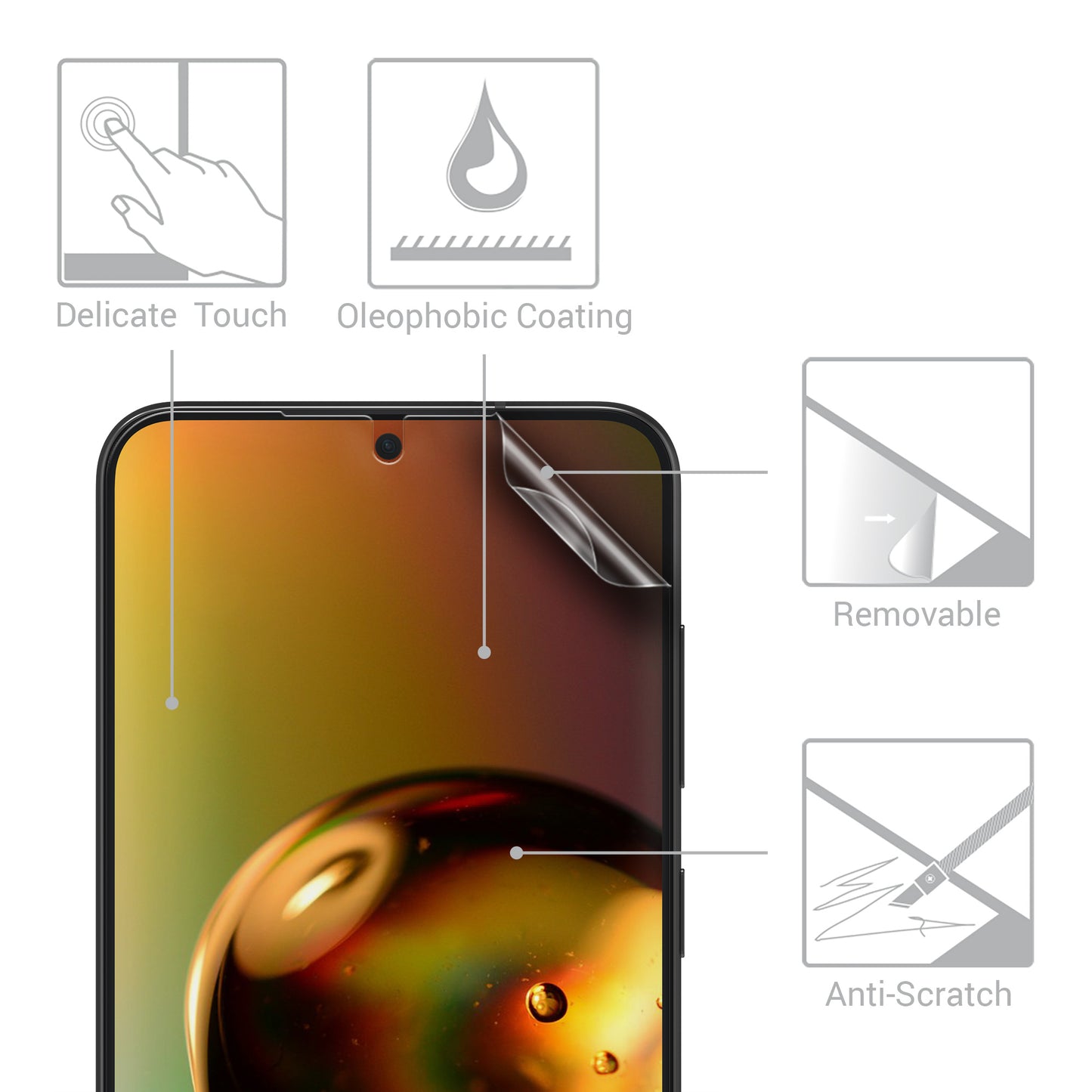 3x Matte Screen Protector compatible with Samsung Galaxy S24