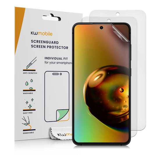 kwmobile 3x Folie matt kompatibel mit Samsung Galaxy A55 5G - Displayschutzfolie Schutzfolie - Displayschutz Displayfolie entspiegelt Matt Transparent  