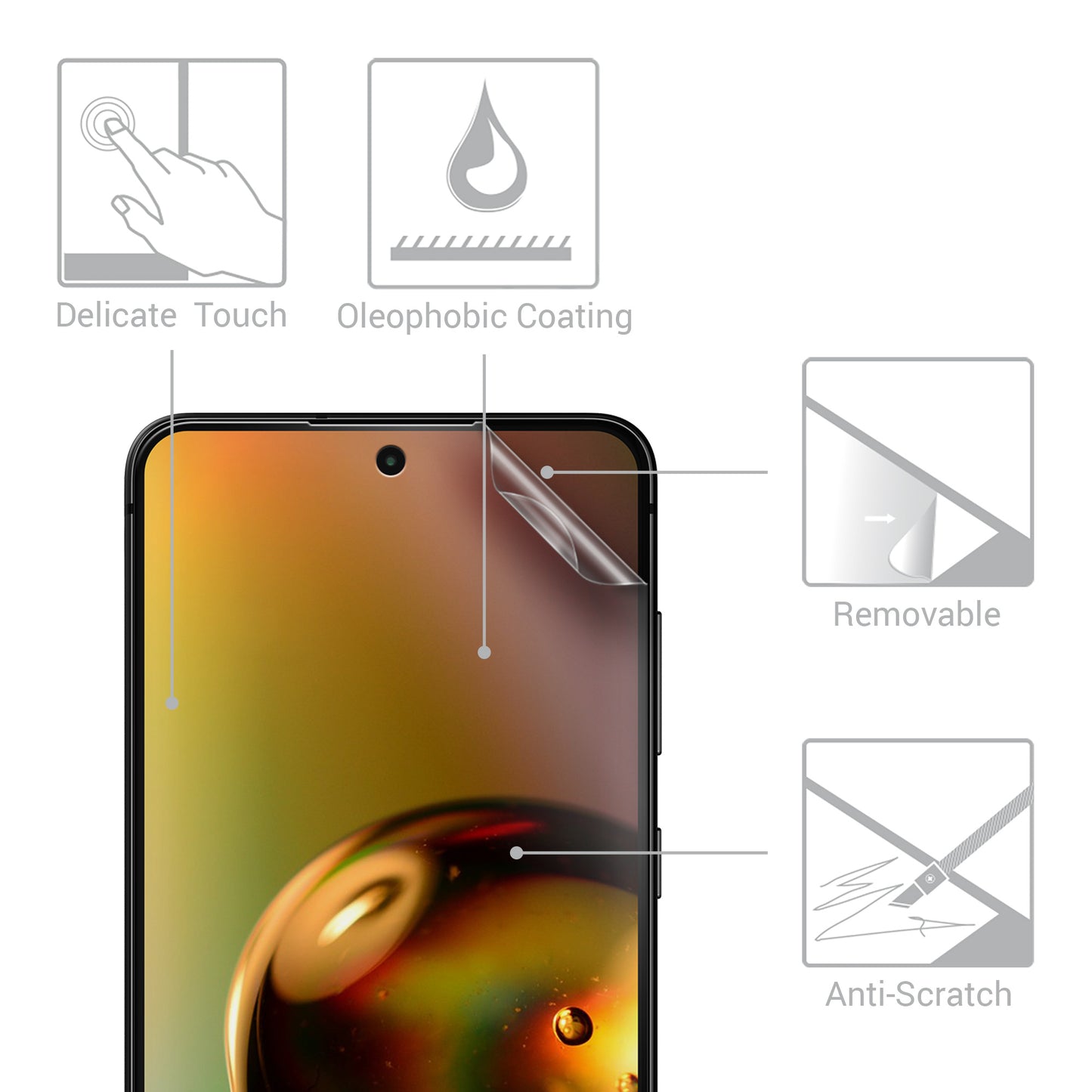 3x Matte Screen Protector compatible with Samsung Galaxy A55 5G