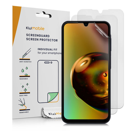 kwmobile 3x Folie matt kompatibel mit Samsung Galaxy A15 5G - Displayschutzfolie Schutzfolie - Displayschutz Displayfolie entspiegelt Matt Transparent  