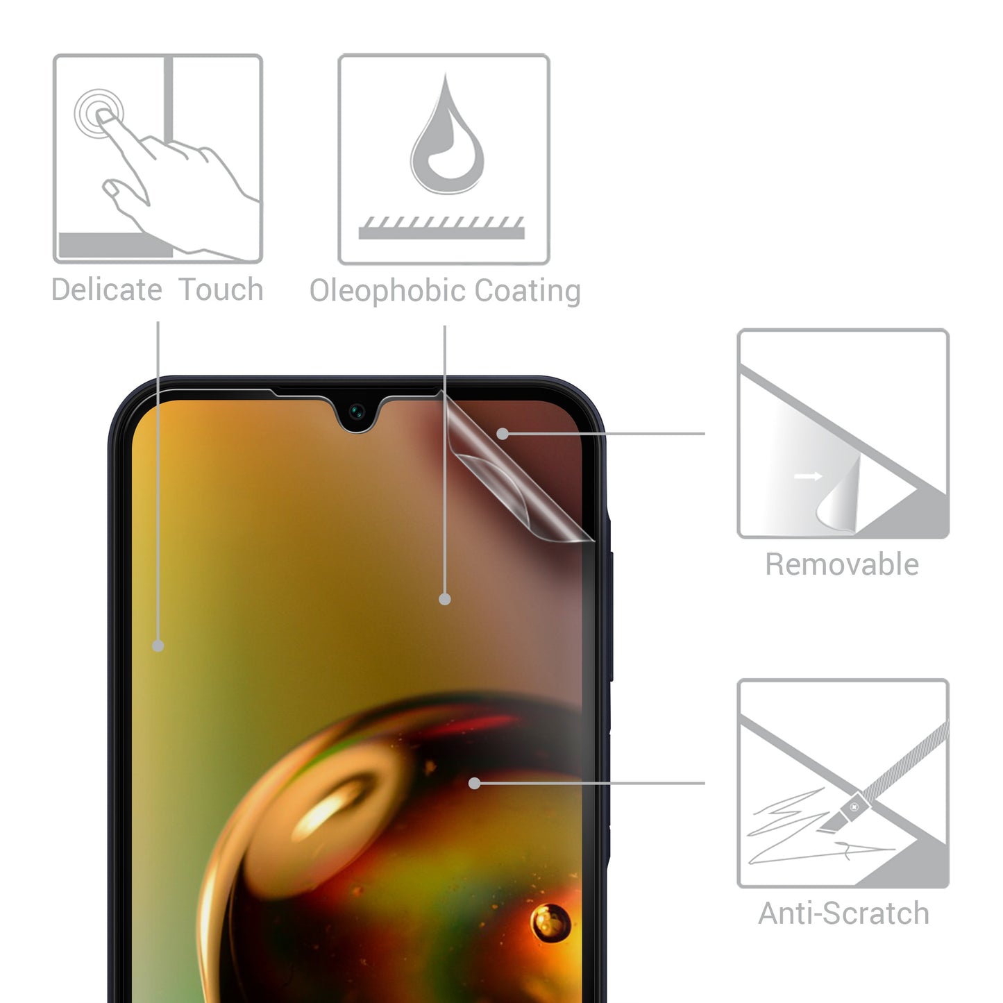 3x Matte Screen Protector compatible with Samsung Galaxy A15 5G