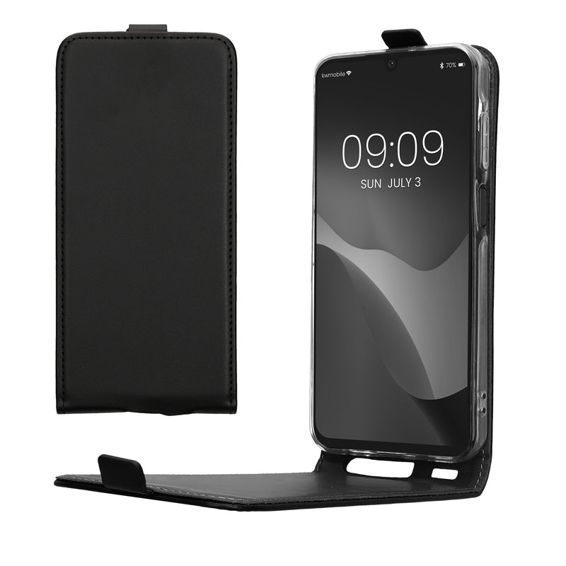 kwmobile Schutzhülle kompatibel mit Samsung Galaxy A15 5G - Hülle Handy - Flip Case Handyhülle Schwarz Schwarz  