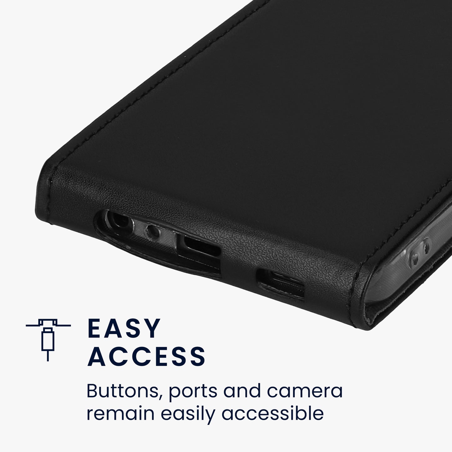 kwmobile Protective Case Compatible with Samsung Galaxy A15 5G - Flip Case Phone Cover