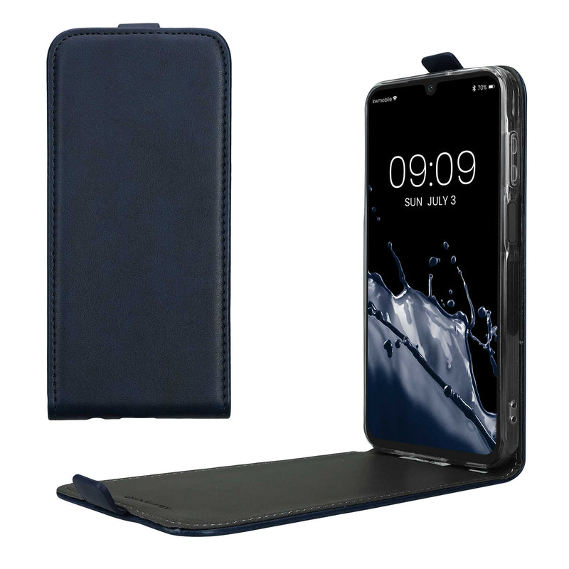 kwmobile Schutzhülle kompatibel mit Samsung Galaxy A15 5G - Hülle Handy - Flip Case Handyhülle Dunkelblau Dunkelblau  