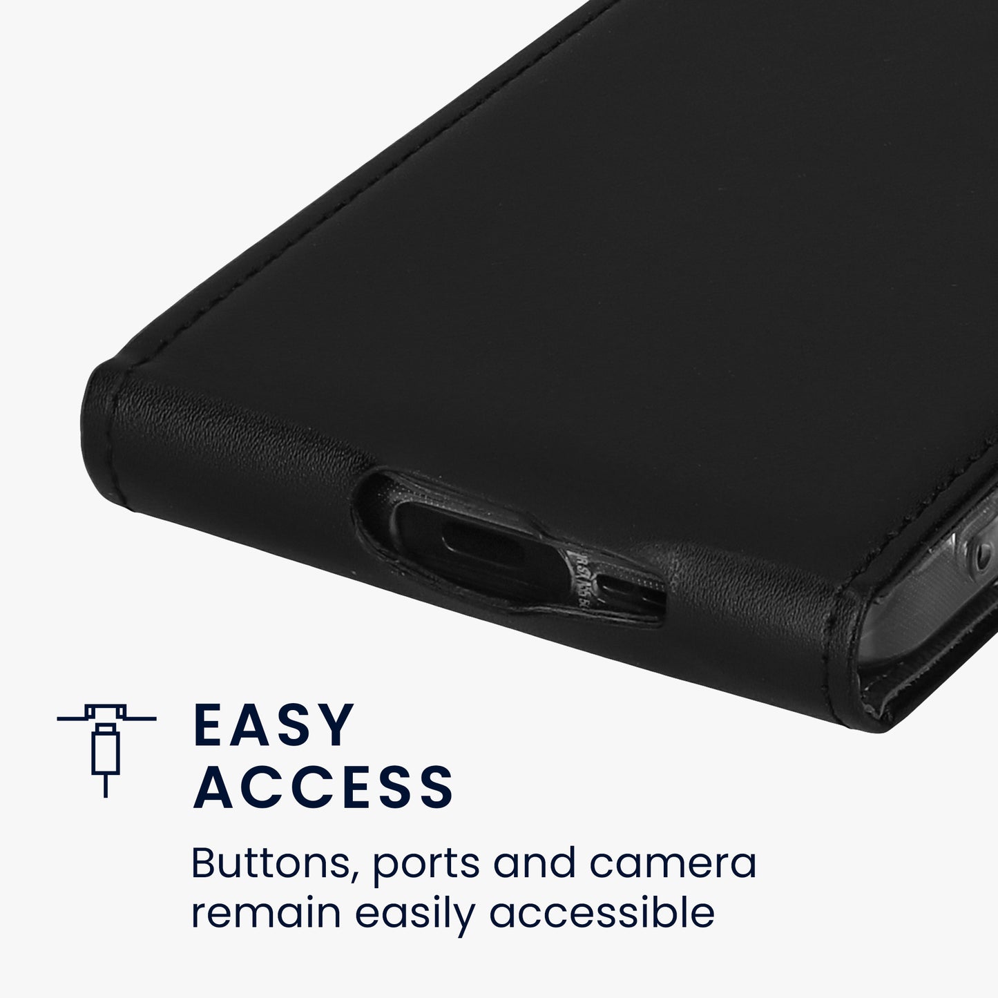 kwmobile Protective Case Compatible with Samsung Galaxy A55 5G - Phone Cover - Flip Case