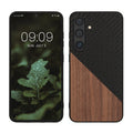 kwmobile Hülle kompatibel mit Samsung Galaxy S24 - Handyhülle - Handy Schutzhülle - Smartphone Cover - Dunkelbraun Schwarz Dunkelbraun  [dsg01]