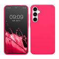 kwmobile Hülle kompatibel mit Samsung Galaxy A35 Hülle - Silikon Handy Case - Handyhülle weiche Oberfläche - kabelloses Laden - Neon Pink Neon Pink  