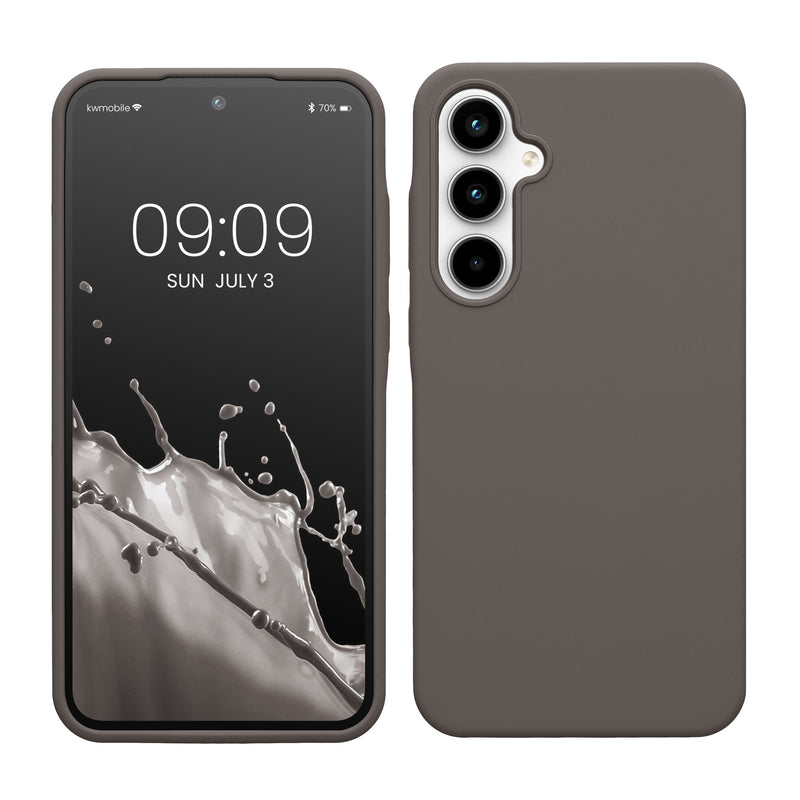 kwmobile Hülle kompatibel mit Samsung Galaxy A35 Hülle - Silikon Handy Case - Handyhülle weiche Oberfläche - kabelloses Laden - Stone Dust Stone Dust  