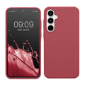 kwmobile Hülle kompatibel mit Samsung Galaxy A35 Hülle - Silikon Handy Case - Handyhülle weiche Oberfläche - kabelloses Laden - Dark Rose Dark Rose  