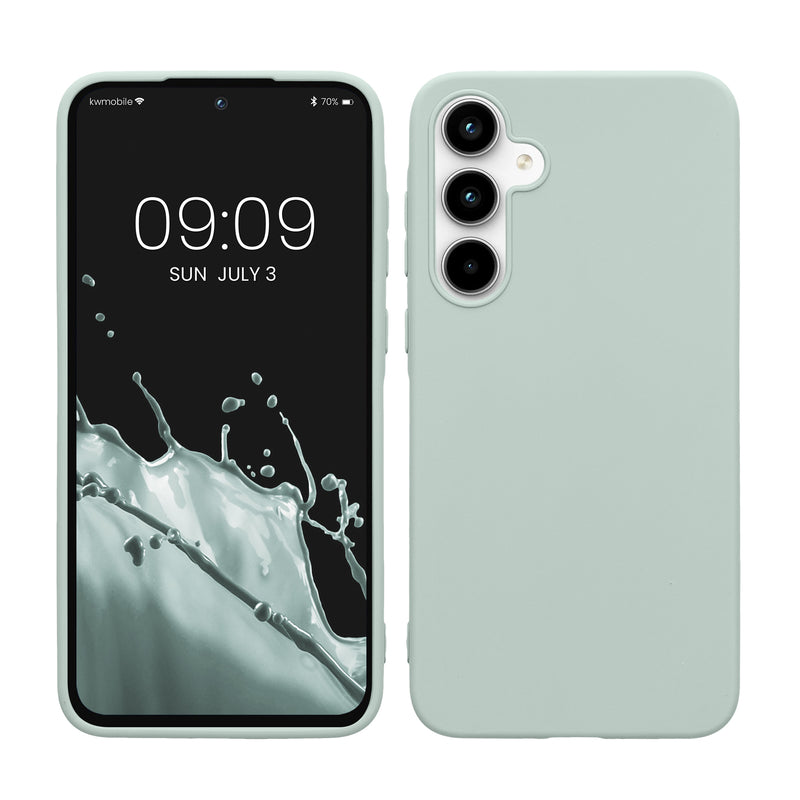 kwmobile Hülle kompatibel mit Samsung Galaxy A35 Hülle - weiches TPU Silikon Case - Cover geeignet für kabelloses Laden - Cool Mint Cool Mint  