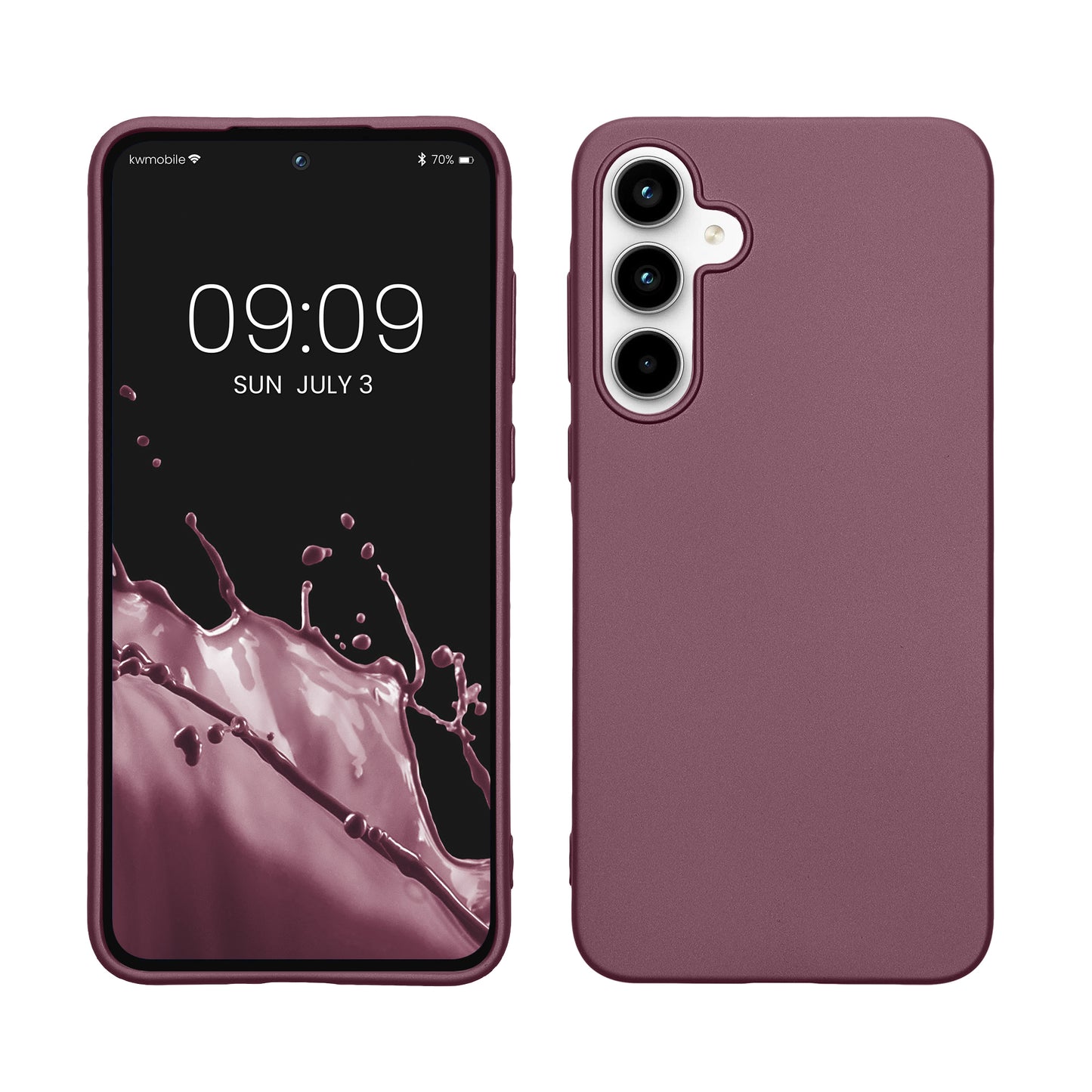 kwmobile Case kompatibel mit Samsung Galaxy A35 Hülle - Schutzhülle aus Silikon metallisch schimmernd - Handyhülle Metallic Lavendel Metallic Lavendel  