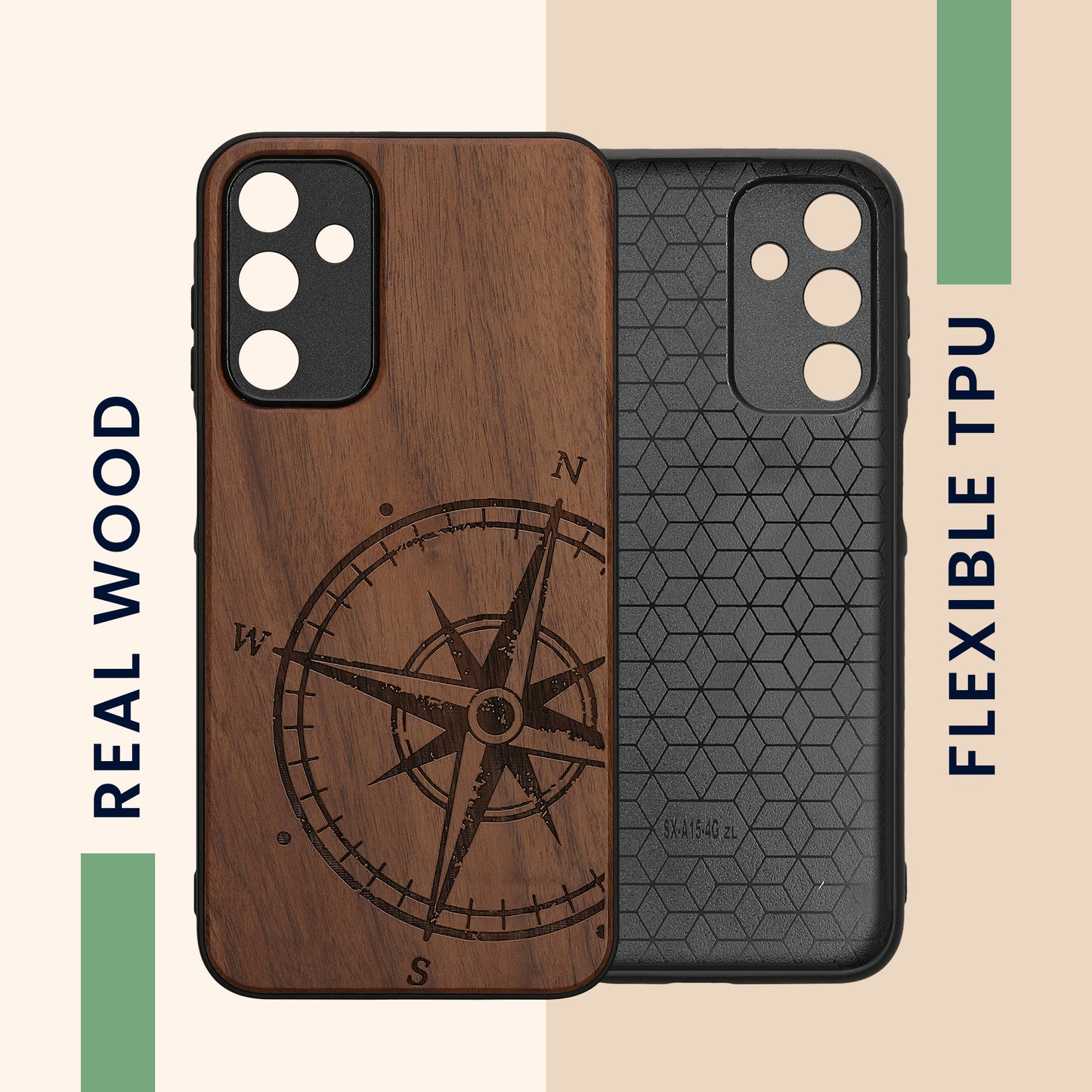 kwmobile Case Compatible with Samsung Galaxy A15 5G Phone Cover TPU Anchor Vintage