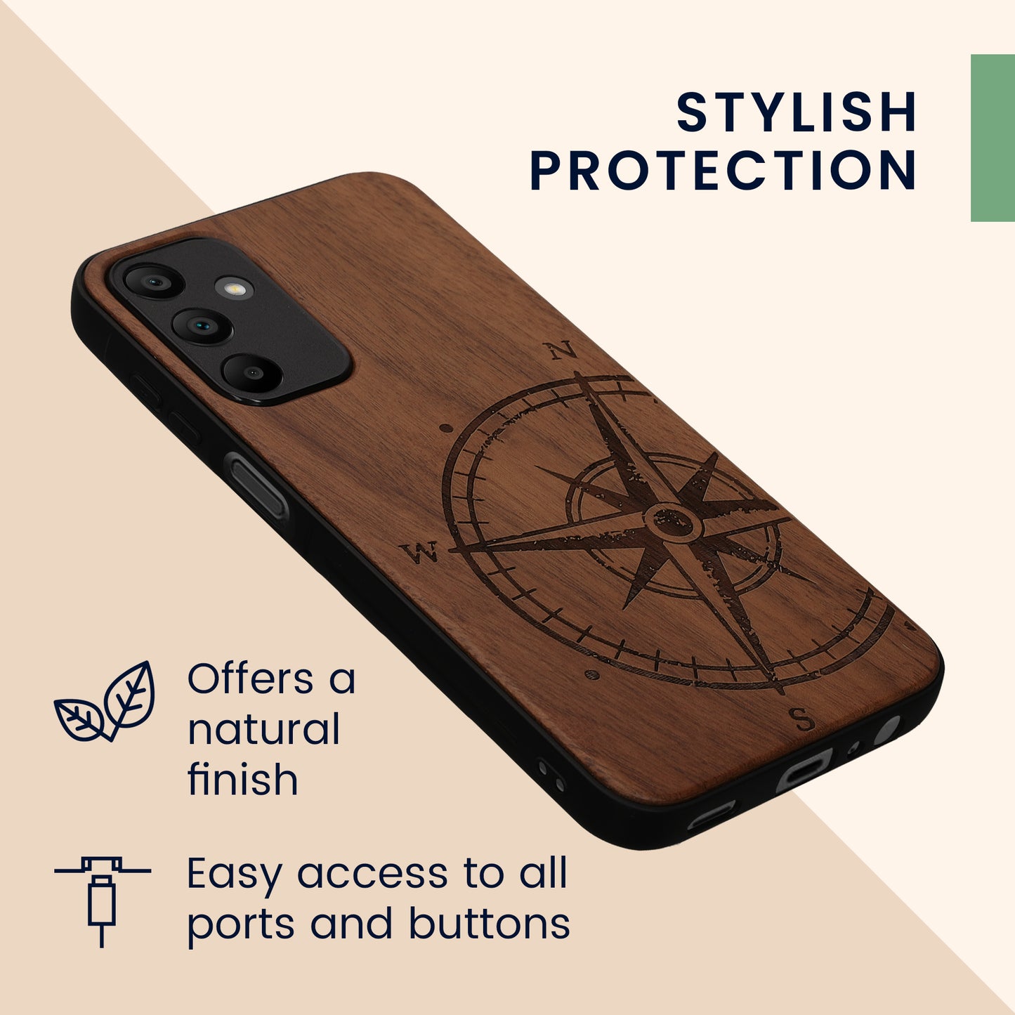 kwmobile Case Compatible with Samsung Galaxy A15 5G Phone Cover TPU Anchor Vintage