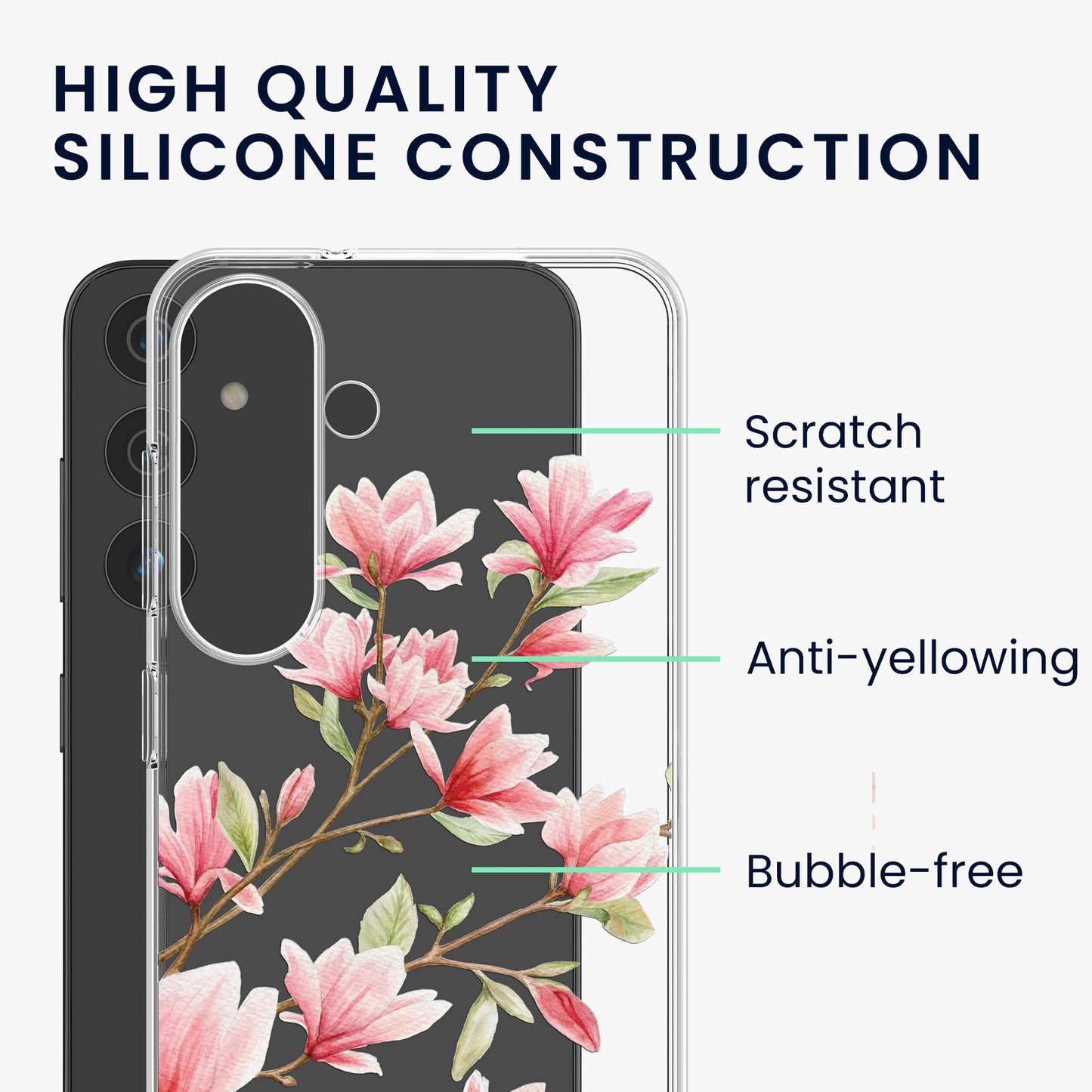 kwmobile Case Compatible with Samsung Galaxy S24 - Silicone Transparent Cover