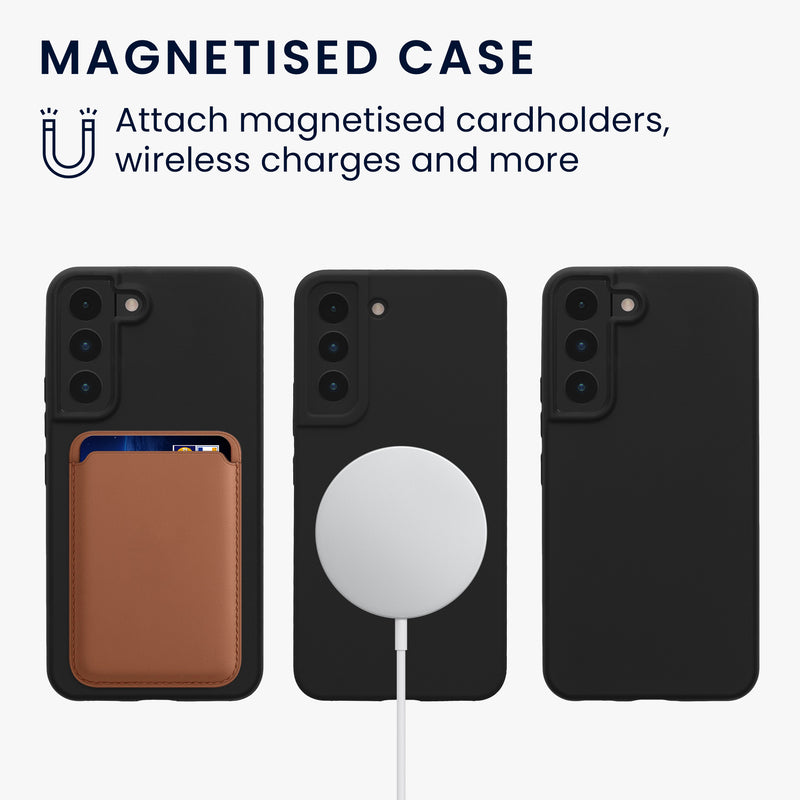kwmobile Case Compatible with Samsung Galaxy S22 Case Magnetic Silicone Case Compatible with MagSafe Cover Rubberized