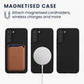 kwmobile Case Compatible with Samsung Galaxy S22 Plus - Magnetic Silicone Case Compatible with MagSafe - Rubberized Cover
