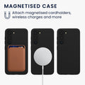 kwmobile Case Compatible with Samsung Galaxy S23 Cover Magnetic Silicone Case Compatible with MagSafe Rubberized