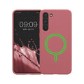 Magnetic Silicone Case for Samsung Galaxy S23 Plus Dark Rose