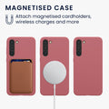 Magnetic Silicone Case for Samsung Galaxy S23 Plus Dark Rose