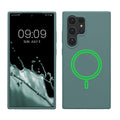 kwmobile Hülle kompatibel mit Samsung Galaxy S24 Ultra Hülle - magnetisches Silikon Case kompatibel mit MagSafe - Cover gummiert Arctic Night Arctic Night  