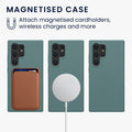 kwmobile Case Compatible with Samsung Galaxy S24 Ultra - Magnetic Silicone Case Compatible with MagSafe - Rubberized Cover