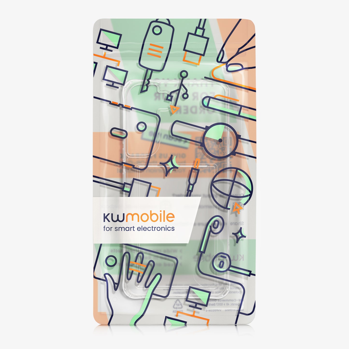 kwmobile Case Compatible with Samsung Galaxy S22 Plus - Phone Cover Plastic TPU Cover with Card Slot Hard Case Protective Cover