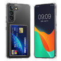 kwmobile Case Compatible with Samsung Galaxy S22 Plus - Phone Cover Plastic TPU Cover with Card Slot Hard Case Protective Cover