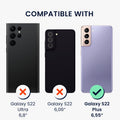 kwmobile Case Compatible with Samsung Galaxy S22 Plus - Phone Cover Plastic TPU Cover with Card Slot Hard Case Protective Cover