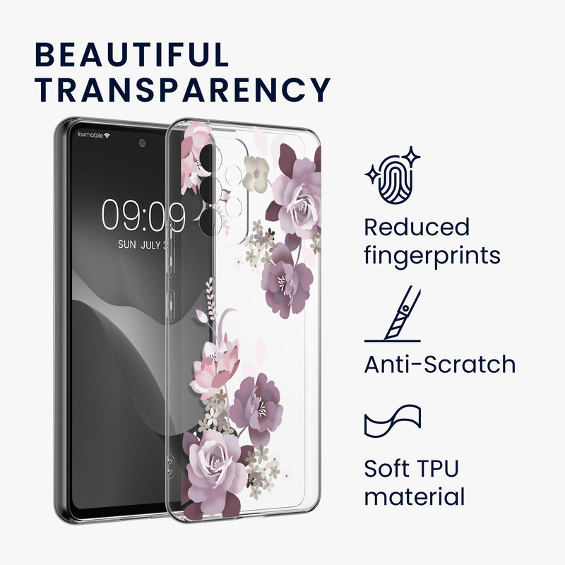 kwmobile Case Compatible with Samsung Galaxy A53 5G Phone Case with Glass Screen Protector