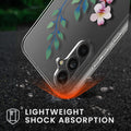 kwmobile Case Compatible with Samsung Galaxy A54 5G Phone Case with Glass Screen Protector Floral Blossoms and Roses Transparent